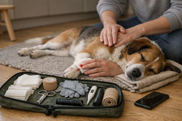 Førstehjælp til hund uden panik: hvad du gør de første 5 minutter