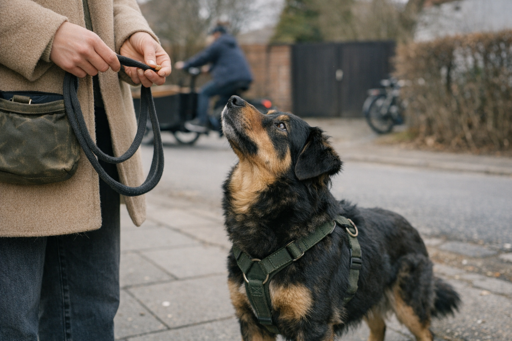 Min hund går i jagt-mode ved cykler: en rolig 4-ugers plan, der faktisk kan måles