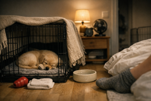 Søvnløs med hvalp? Min 14-dages natteplan der giver ro (uden hårde metoder)