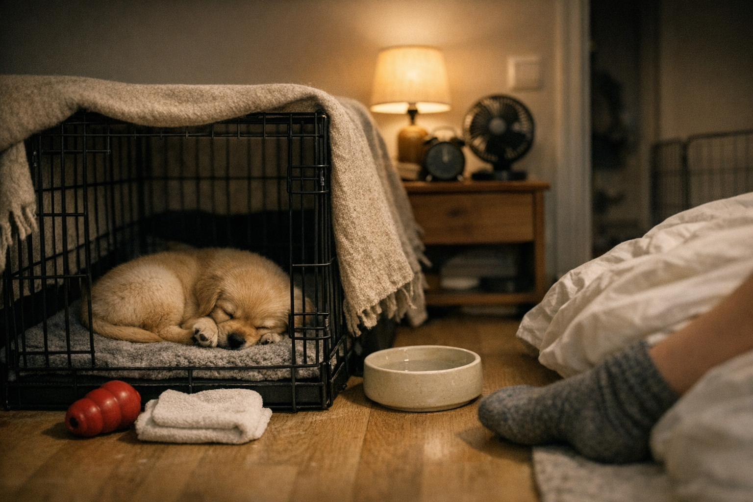 Søvnløs med hvalp? Min 14-dages natteplan der giver ro (uden hårde metoder)