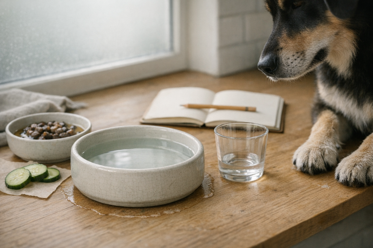 Vandskålen står urørt? Min rolige plan når hunden ikke drikker nok