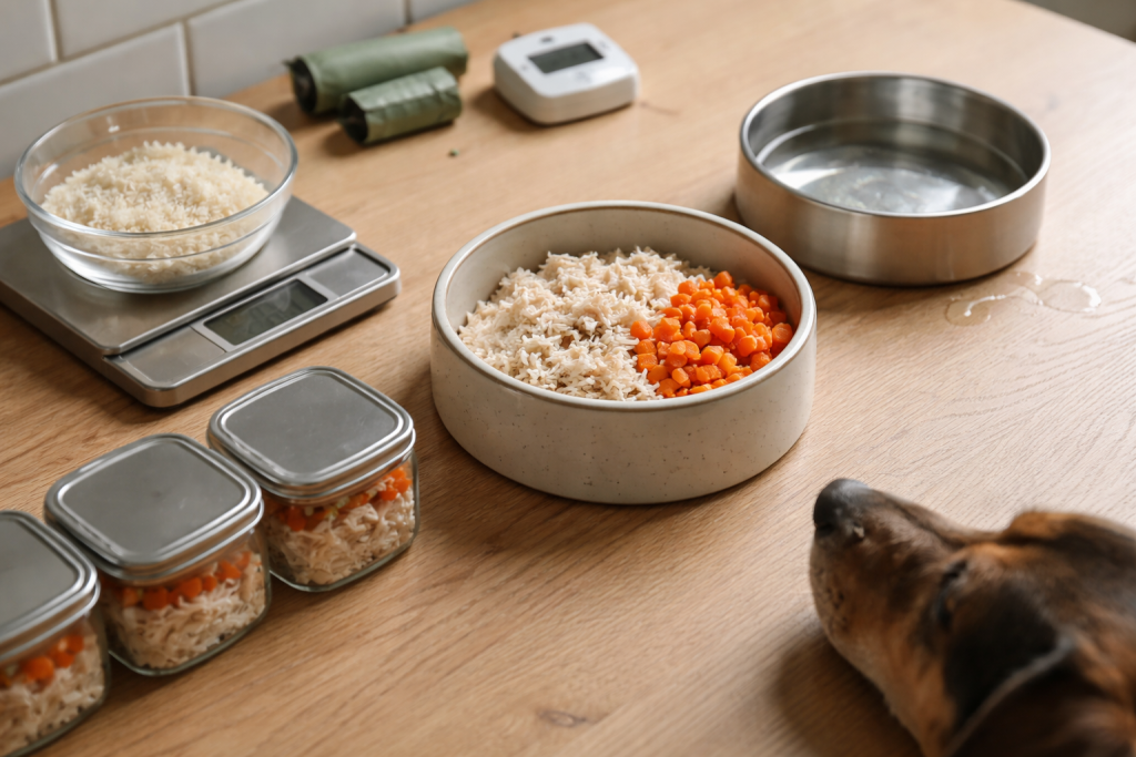 Min rolige “mavepakke” til hund: skånekost med mængder, plan og stop-regler