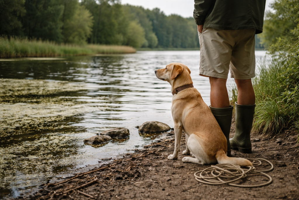 Sommerdag ved søen vs. blågrønne alger - sådan vælger du rigtigt for din hund