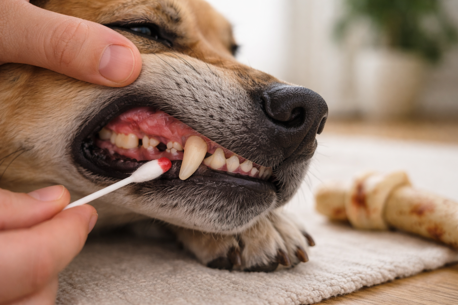 Blod på tyggebenet - hvornår er din hunds tandkød i problemer?