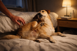 Da jeg første gang vågnede til en kløende hund ved siden af mig - sådan fandt jeg årsagen uden at gætte