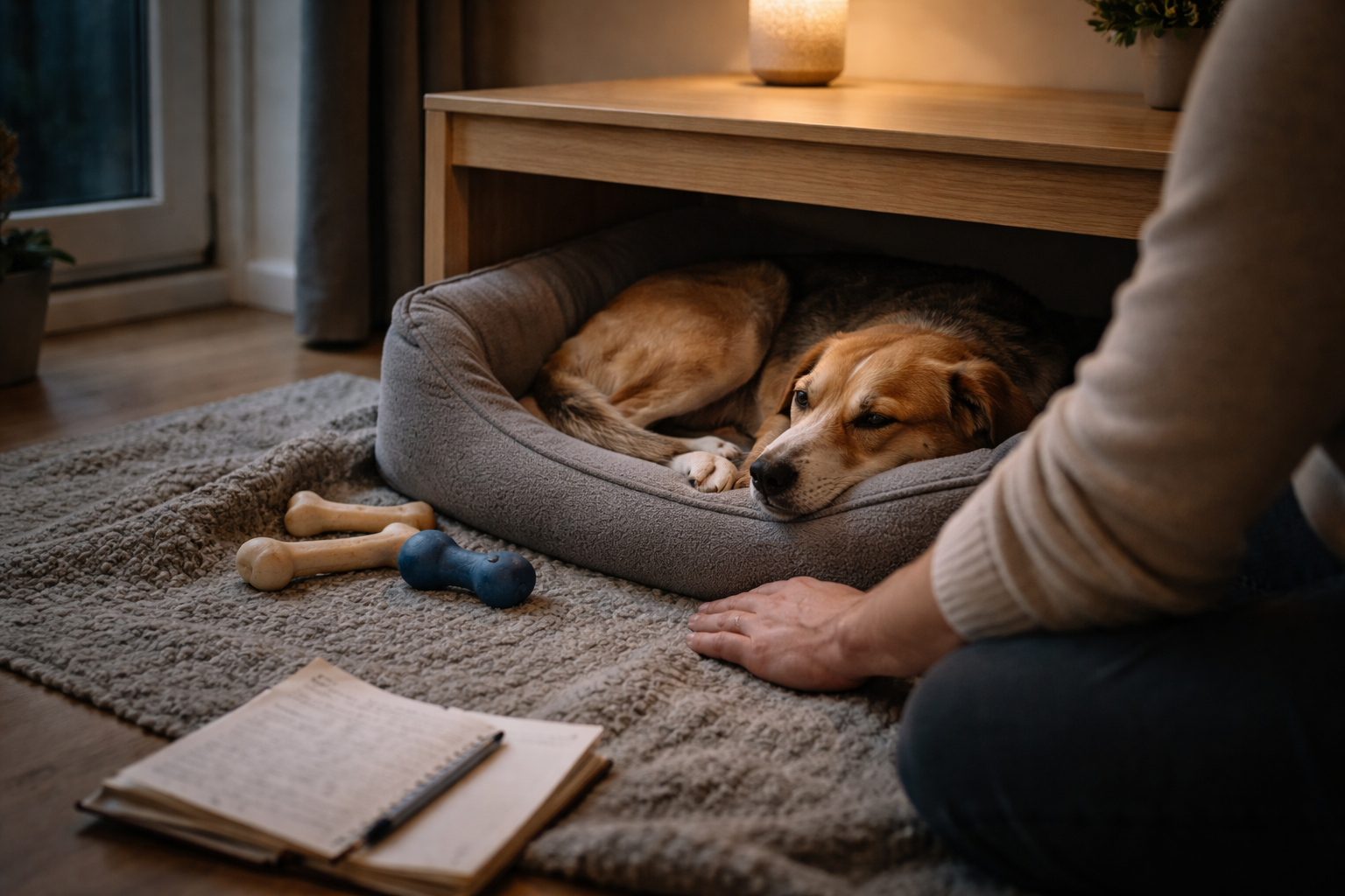 Fyrværkeriangst hos hund på plads på 28 dage - min stille plan før nytår