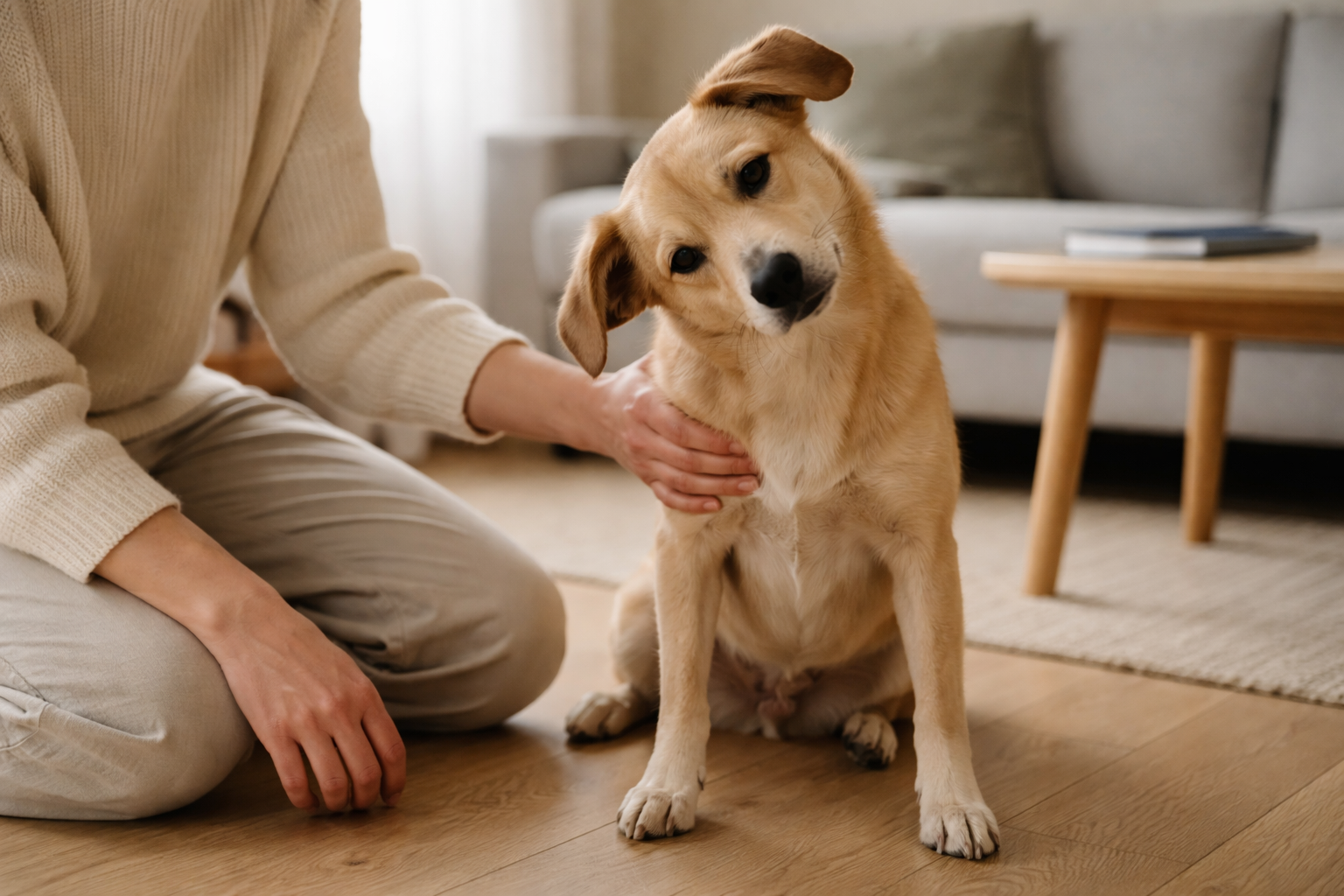 Hælder din hund pludselig med hovedet - og du fryser helt indeni nu?