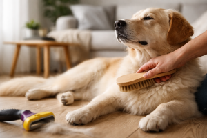 Den dag jeg smed furminatoren ud og fandt en børste min hund faktisk kunne lide