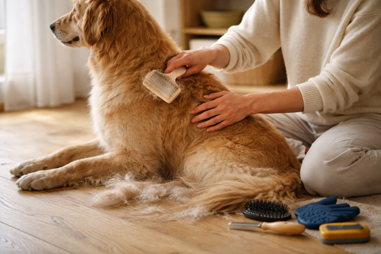 Furminator eller fjerlet børste - hvad vælger du til hunden der fælder?
